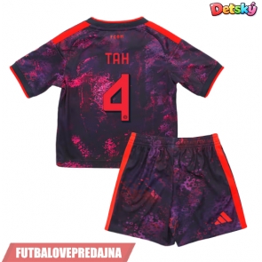 Lacne Dětský Futbalové dres Bayern Munich Jonathan Tah #4 2026-27 Krátky Rukáv - Tretina (+ trenírky)